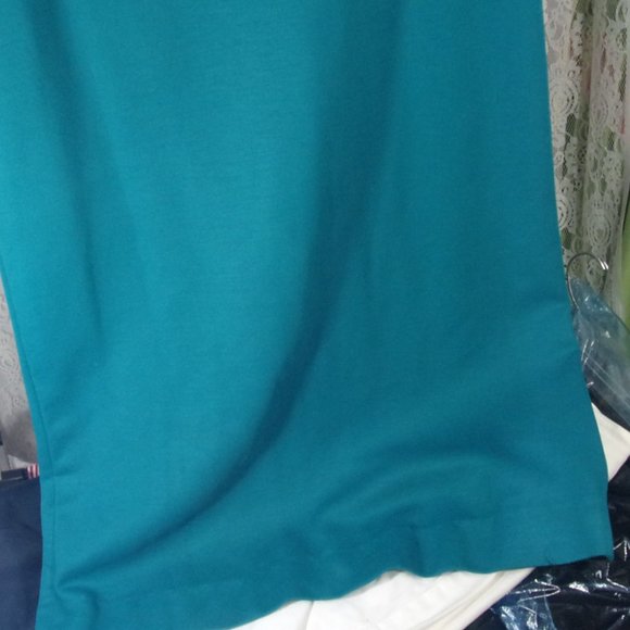 Teal Blue Jacket & Midi Maxi Dress Knit Ponte Size 12 NWOT - Picture 3 of 3